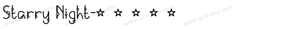 Starry Night字体转换